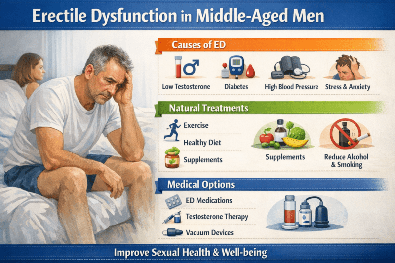 Erectile Dysfunction in Middle-Aged Men: Causes, Natural Treatments, and Medical Options